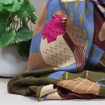 Autumnal Hedgerow Print Scarf, 3 of 4