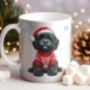 Personalised Black Cockapoo In Christmas Jumper Mug, thumbnail 1 of 2