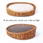 Natural Rattan Basket And Reversible Mattress Set, thumbnail 3 of 8