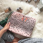 Leopard Print Personalised Make Up Zipper Pouch Bag, thumbnail 1 of 9