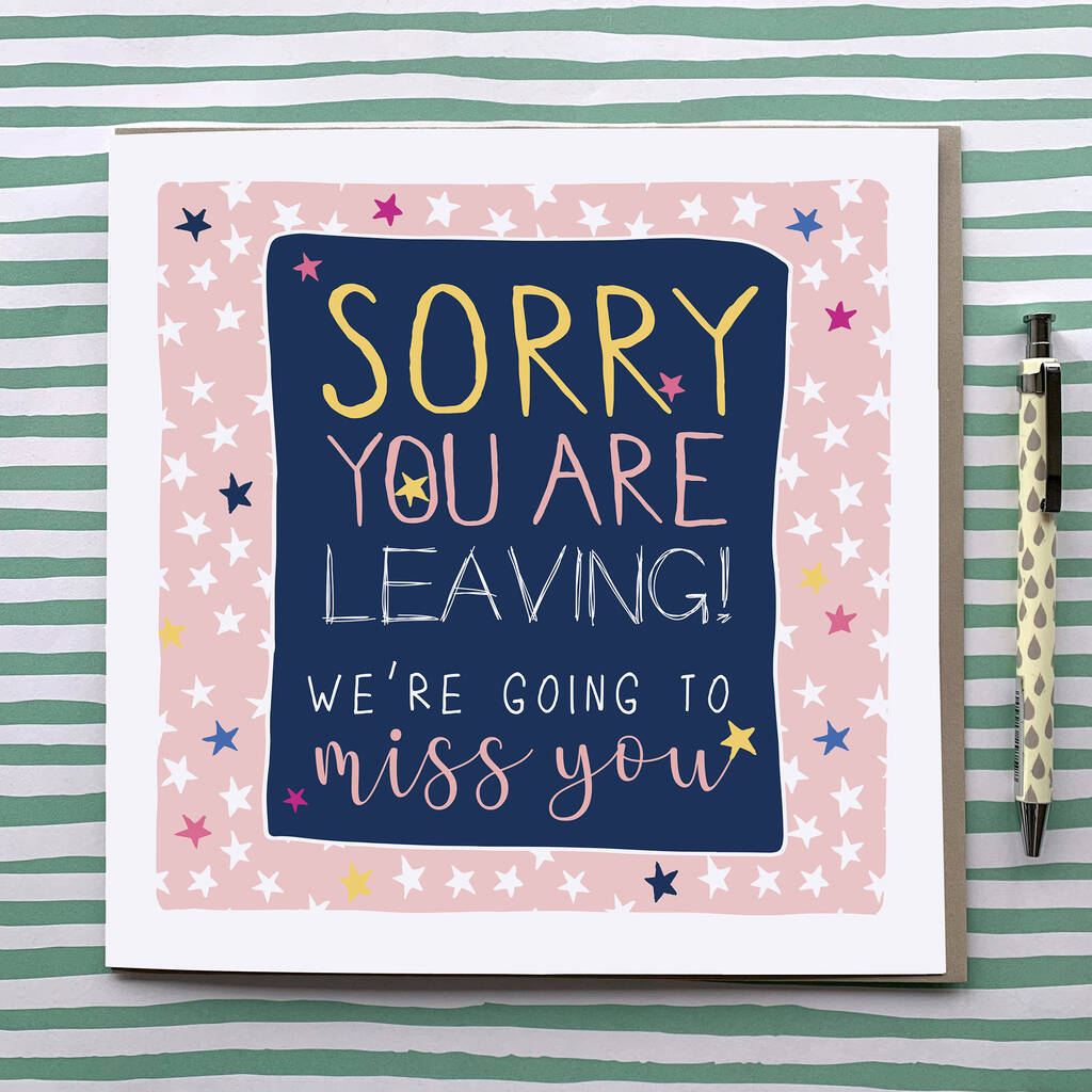 Leaving Card Large By Molly Mae | notonthehighstreet.com