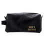 Personalised Message Luxury Faux Leather Black Wash Bag, thumbnail 6 of 7