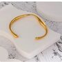 Monaco D’or Gold Curve Bangle Bracelet, thumbnail 3 of 3