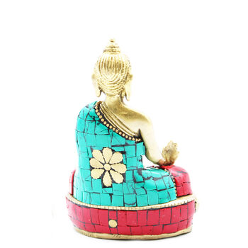 Brass Buddha Figure Hands Down 11.5cm, 4 of 4