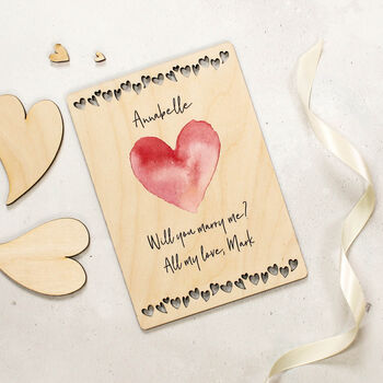 Personalised Wooden Card Sending Love, 5 of 5