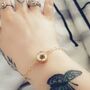 Real Flower Heart Chain 18ct Gold Plated Silver Bracelet – 11 Floral Styles, thumbnail 1 of 12