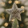 Velvet Embellished Star Christmas Tree Topper, thumbnail 1 of 3