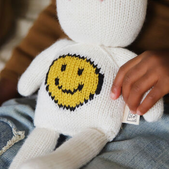 Handknit Smiley Face Bunny, 4 of 7