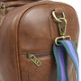 'Watkins' Men's Leather Travel Bag In Cognac, thumbnail 10 of 12