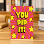 You Did It Celebration Greeting Card Orange, thumbnail 2 of 3