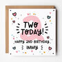 Girls 2nd Birthday Card, thumbnail 1 of 4