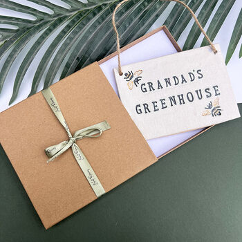 Grandad's Greenhouse Sign With Bees, 2 of 5