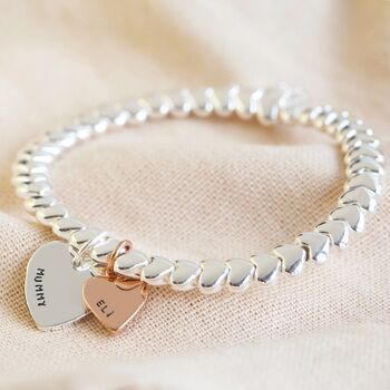 Personalised Beaded Hearts Bracelet, 3 of 8