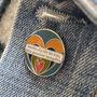 Love Not Because, But Despite Polish Proverb Pin Badge, thumbnail 3 of 4