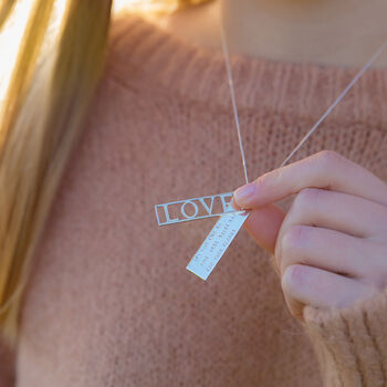 Personalised Love Mantra Necklace, 2 of 7
