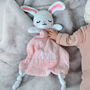 Personalised Pink Bunny Knotted Comforter, thumbnail 2 of 10