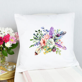 Flowers And Feathers Cushion, 2 of 2
