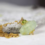Green Prehnite Necklace In Silver Or Gold, thumbnail 5 of 11