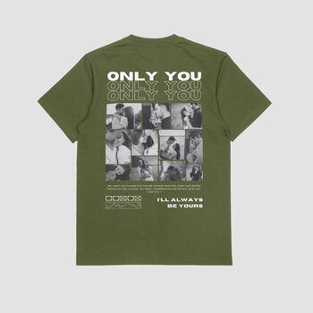 Only You Personalised Couple Matching Tee | Personalised Photo And Text | Monochrome, 9 of 12