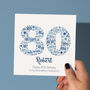Blue Star Personalised Birthday Card For Him – Any Age, thumbnail 6 of 12