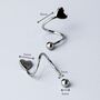 Sterling Silver Heart Spiral Screw Back Earrings, thumbnail 3 of 7