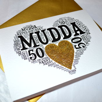 Personalised 50th Birthday Sparkle Card, 11 of 12