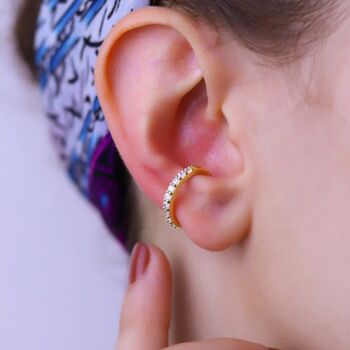 Ear Cuff No Piercing Sterling Silver And Gold Vermeil, 8 of 8