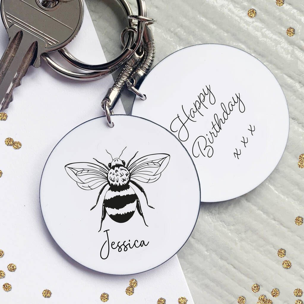 Personalised Queen Bee Keyring By HoorayBelle