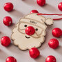Personalised Chocolate Santa Christmas Place Setting And Bag Of Chocolate Noses, thumbnail 4 of 4