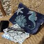 Velvet Beaded Seahorse Pouch, thumbnail 1 of 3