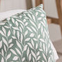 Botanical Leaves Cotton Cushion, thumbnail 5 of 5