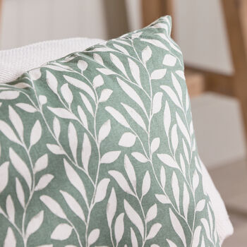 Botanical Leaves Cotton Cushion, 5 of 5