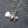 Guardian Angel Charm Necklace With Engraved Heart, thumbnail 3 of 5