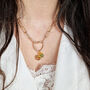 18k Gold Vermeil Plated Heart Charm Necklace, thumbnail 2 of 7