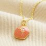 Colourful Enamel Organic Pendant Necklace In Gold, thumbnail 10 of 11