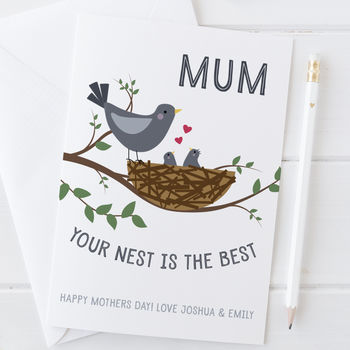 Your Nest Is The Best Personalised Mothers Day Card, 2 of 6