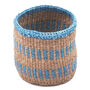 Dusty Blue Stripe Storage Baskets, thumbnail 6 of 9