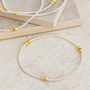 Delicate Silver And Gold Bead Bracelet, thumbnail 1 of 2