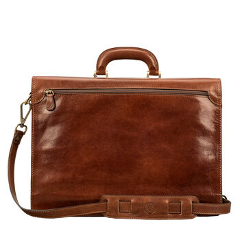Personalised Men's Classic Leather Briefcase 'Paolo2', 5 of 12