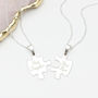 Personalised Sterling Silver Jigsaw Piece Necklaces, thumbnail 1 of 3