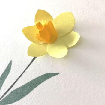 Personalised Mother's Day 3D Paper Daffodil Card, 2 of 4