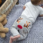 Personalised First Christmas Reindeer Baby Leggings, thumbnail 1 of 3