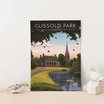 Clissold Park London Travel Poster Art Print, 2 of 7