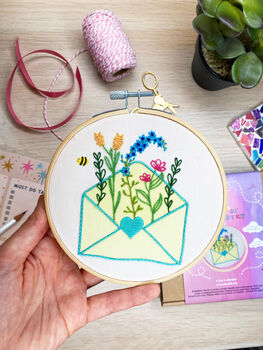 Floral Envelope Embroidery Kit, 2 of 7