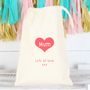 Personalised Love Heart Valentines Cotton Bags, thumbnail 5 of 5