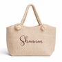 Personalised Custom Willow Straw Rope Handle Shoulder Tote Clutch Bag, thumbnail 2 of 2