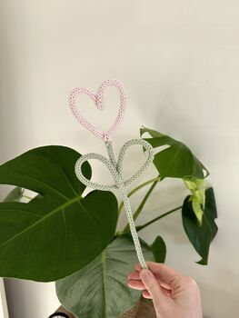 Knitted Wire Heart Stem, 4 of 5