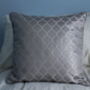 Handmade Repurposed Fabric Silver Shimmer Cushion, thumbnail 1 of 4