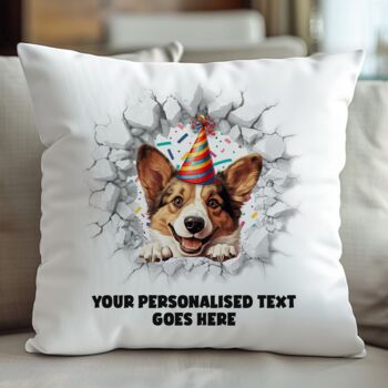 Personalised Welsh Corgi Birthday Break Through, 5 of 8