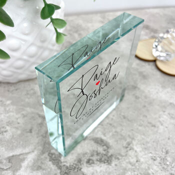 Personalised Couples Names Crystal Token, 4 of 6